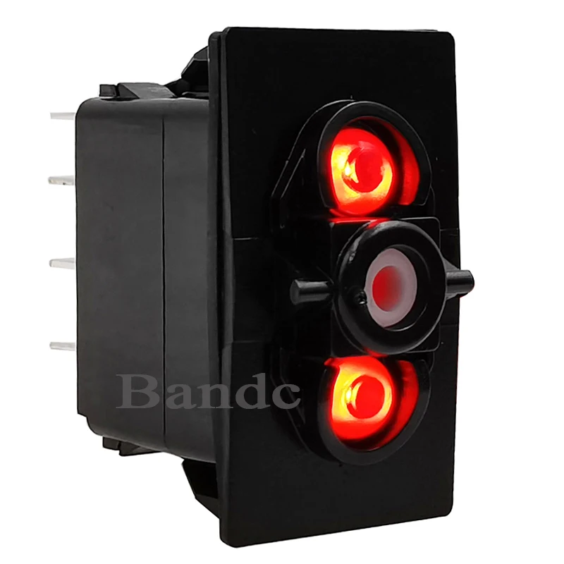 

DIY Switch Base Only! Car ON-OFF Momentary Toggle Switch with Dual Red Led Light for Marine Vehicle Bus Truck Caracan