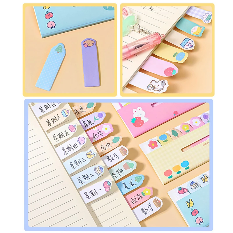 120 Sheets Kawaii Animal Sticky Note Classified Index Sticker Label Bookmark