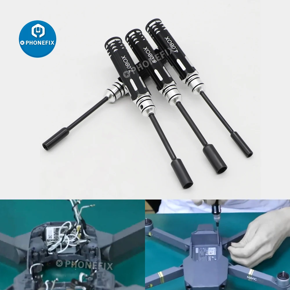 4 Độ Chính Xác Lục Giác Ổ Cắm Tua Vít 4.0/5.5/7.0/8.0Mm Đầu Lục Giác Dụng Cụ Cầm Tay Cho RC máy Bay Trực Thăng Đa Trục FPV Máy Bay Không Người Lái