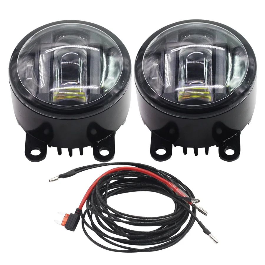 Cawanerl 2 Pieces Car LED Light Right + Left Fog Light DRL Daytime Running Lamp For Mitsubishi L200 KB_T KA_T Pickup 2005-2015