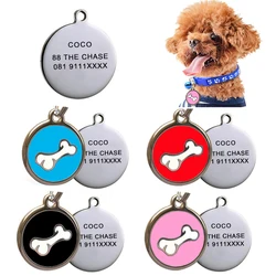 Personalized Dog Tags Engraved Cat Puppy Pet ID Name Collar Tag Pendant Pet Accessories Bone/dog accessories dog tag