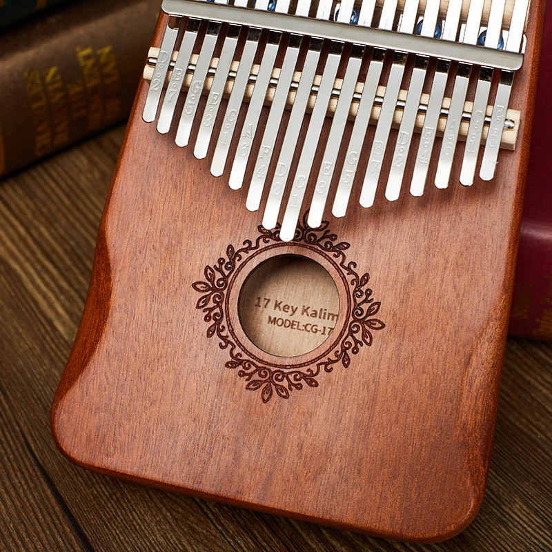 Moscow in stocks Kalimba 17 Key Thumb Piano  Handguard Wood Mahogany Mbira Musical Instruments Kalimba Piano Creative Music Box