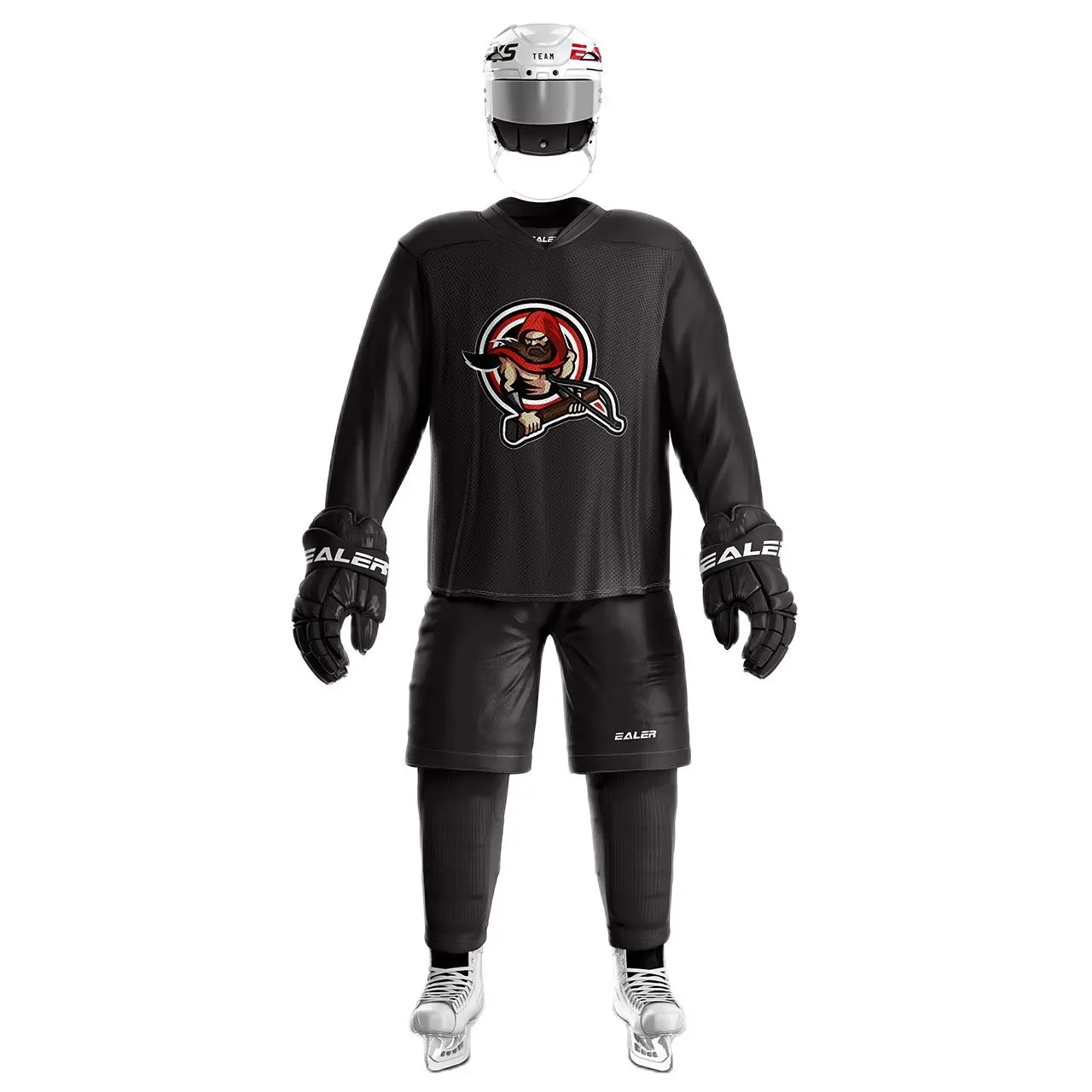 H80 series high-quality light and thin breathable black personalized ice hockey practice jersey & large street shirt-all sizes