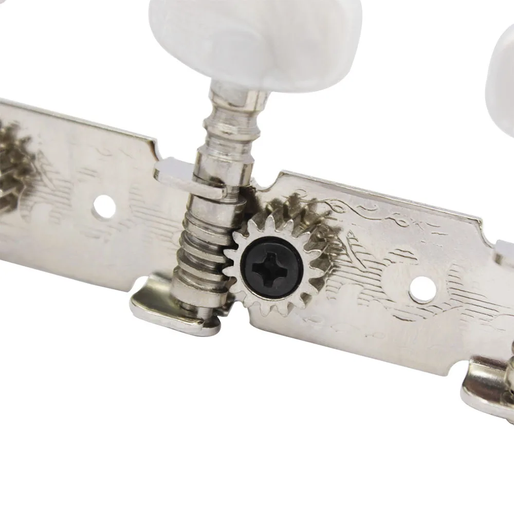 M MBAT Stimmwirbel für Gitarrensaiten, 1 Paar Säulen, weißer Gitarrenknopf für klassische Gitarre, Instrumententeile, Zubehör Y-04 – Detail 12