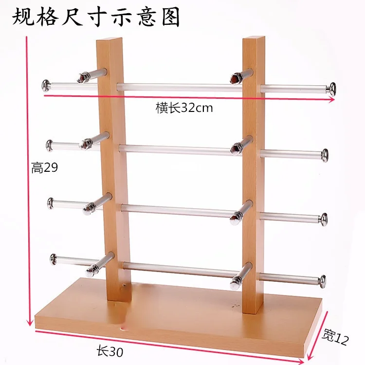 Double Row Wooden Sunglass Display Shelf Show Case Racks Sunglasses Show Stand