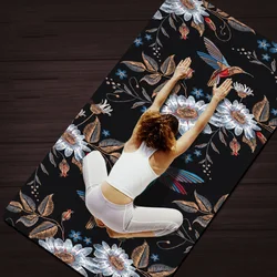 High Quality Non-slip 183cm*80cm*6mm Large Yoga Mat Printed TPE Suede Fitness Gym Mats Sports Cushion Gymnastic Pilates Pads