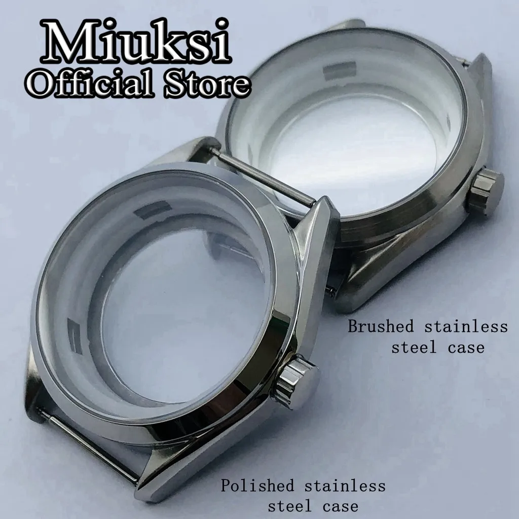 

Miuksi 41mm silver case sapphire glass watch case fit NH35 NH36 ETA 2836 Miyota 8205 8215 821A Mingzhu DG2813 3804 movement