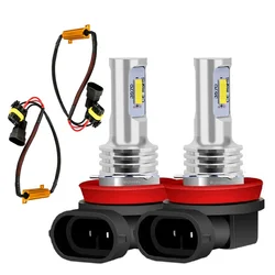 2Pcs H8 H11 CSP LED Car Anti Fog Lamp Auto Driving Light With Canbus Decoder Load Resistor For Mercedes Benz W211 W212 W164 W221