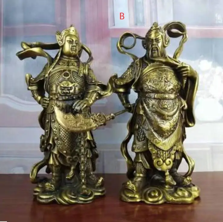 Pure copper Guan Gong Bodhisattva statues Buddhist Dharma protector home offerings to the God of Wealth Ornaments