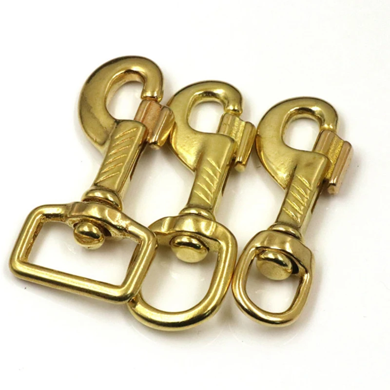 Large Brass Swivel Eye Trigger Bolt Lobster Claw Clasps Snap Hook Clip Buckle For Bag Webbing Leather Craft Collar Accessories