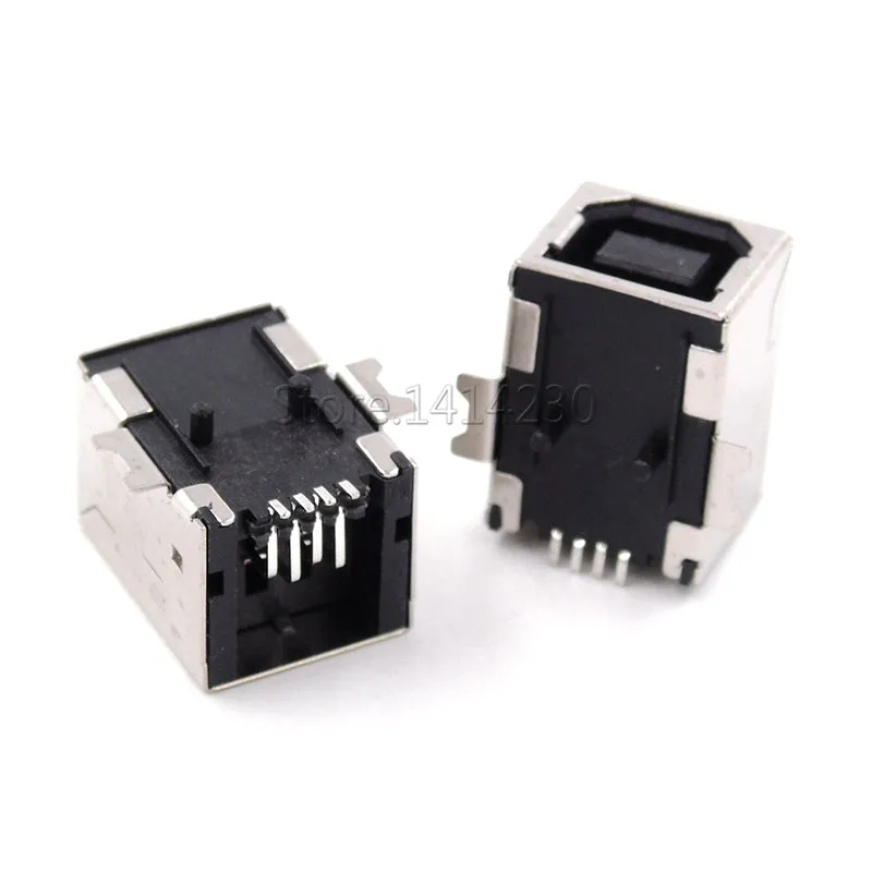 1PC Type B Female SMT 180 degree USB-B SMD USB-BF For fax communication interface