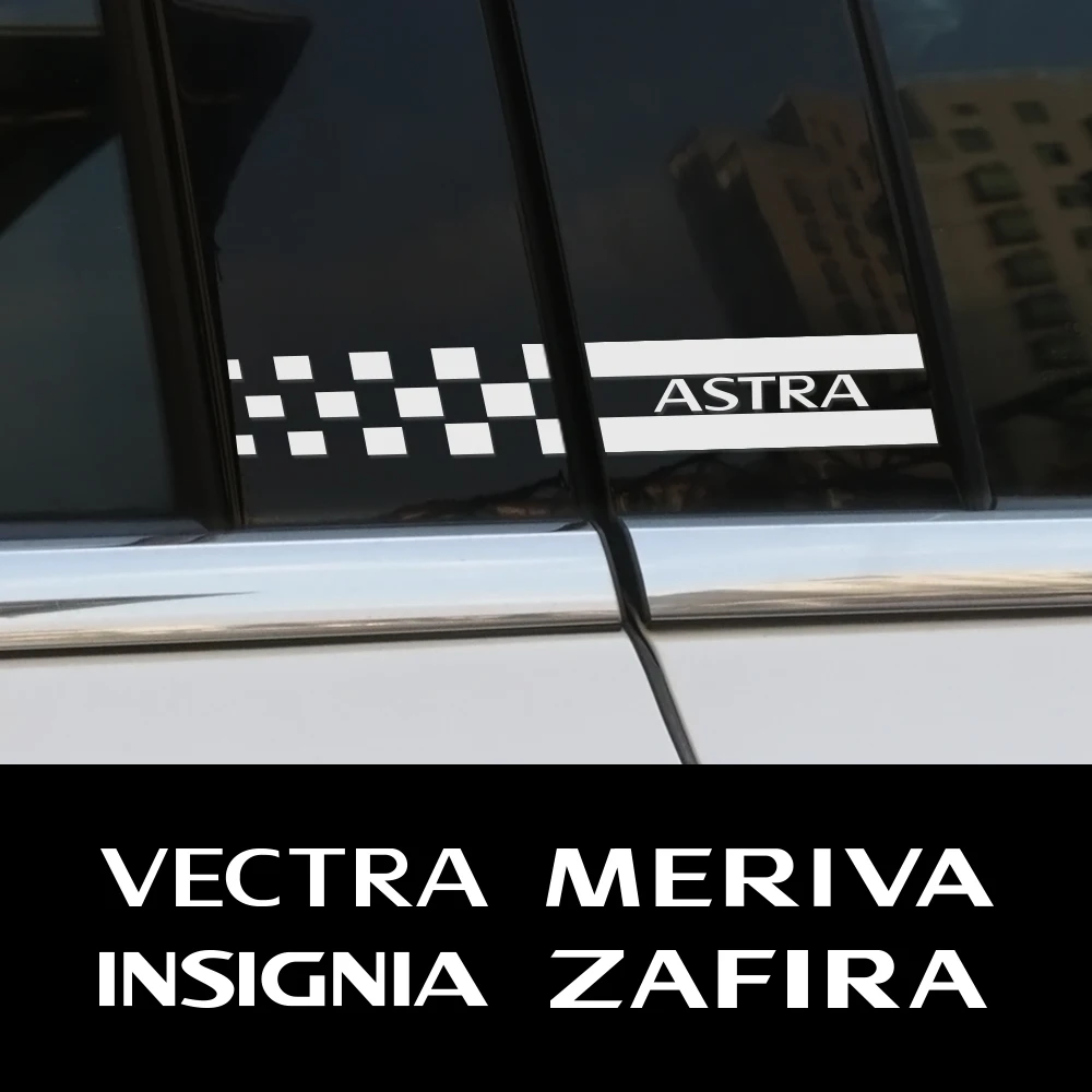 For Opel Zafira B Opc Astra Adam Corsa Insignia Vectra Grandland Meriva Mokka Crossland X Car B Pillar Stickers Auto Accessories