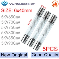 Fusibile speciale per forno a microonde 5KV 6*40mm 0.65A 0.7A 0.75A 0.8A 0.85A 0.9A 1A fusibile per tubo di vetro 5000V 700MA 6x40mm fusibile ad alta pressione