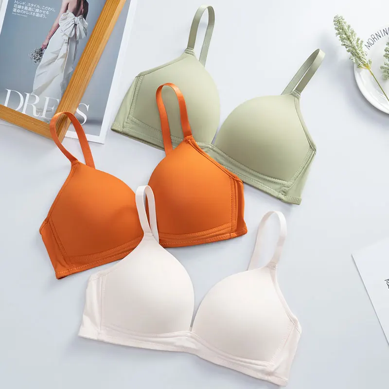 Women Bra Soft Wireless Bras Women Sexy Lingerie Fashion Adjusted Seamless Bralette Female A B Cup Push Up Underwear