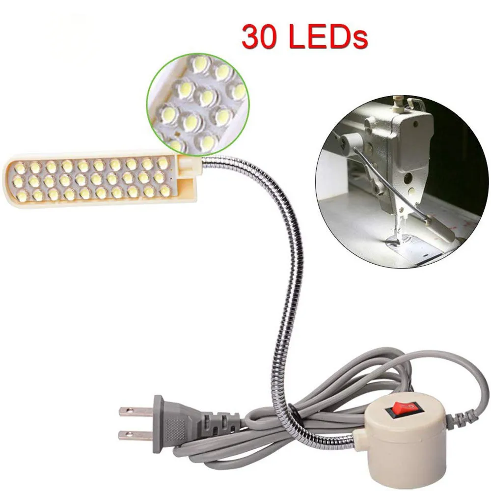 10/20/30LEDs Led Sewing Machine Light Working Goose Neck Lamp With Magnetic Mounting Base For Home