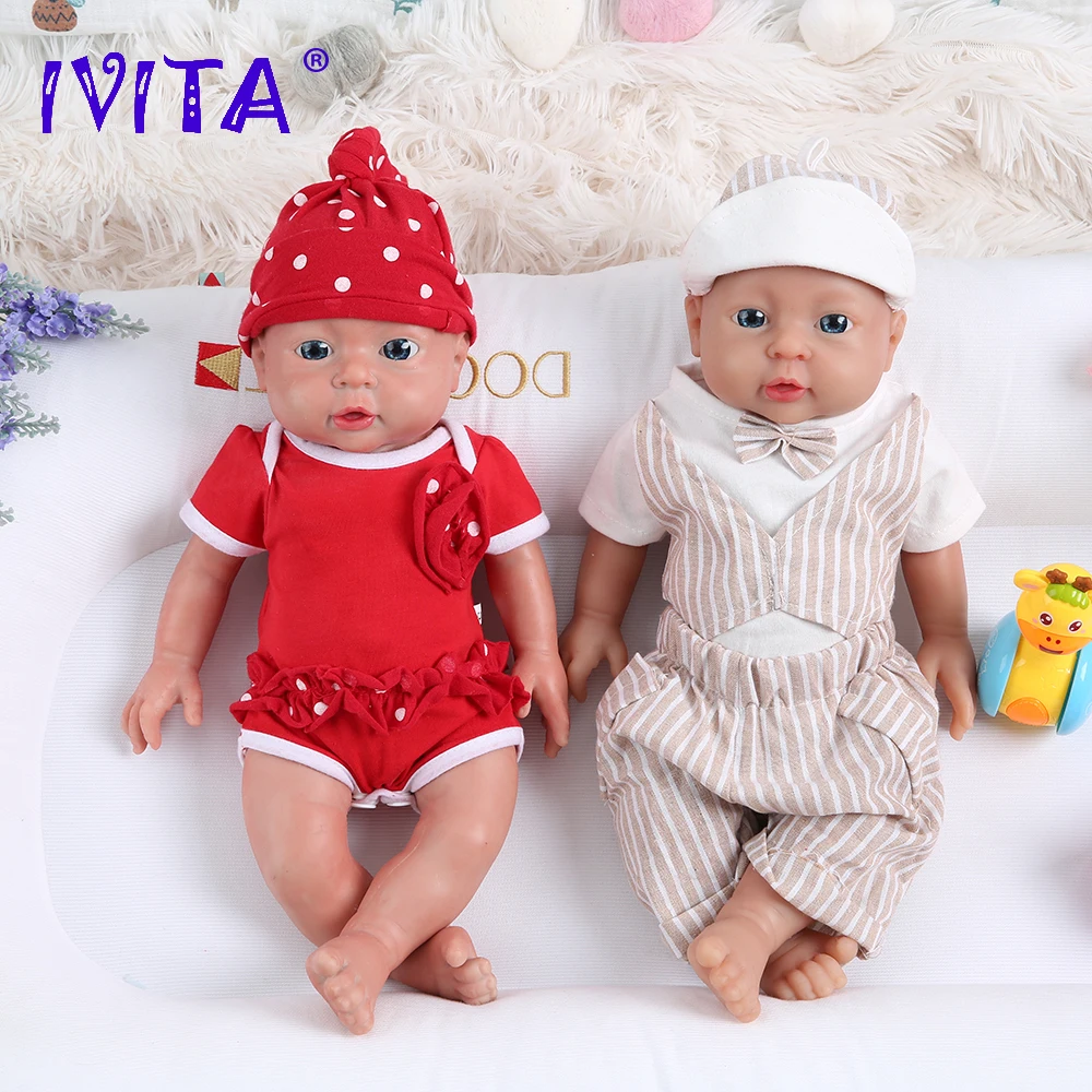 

IVITA WB1503 41cm 2000g 100% Full Silicone Reborn Baby Doll Alive Realistic Newborn Lifelike Baby Kids Toys for Christmas Gift