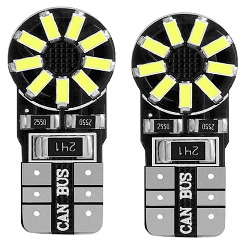 

50X T10 Led Canbus 18 Smd 3014 No OBC Error 194 168 W5W T10 18smd LED Interior Instrument Light Bulb Lamp White 6000k