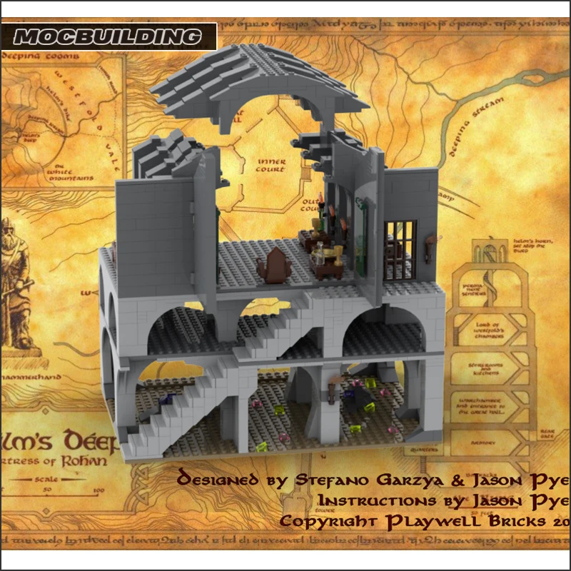 Famous Film Helm Scene Deep UCS Scale Model Moc Building Blocks Ultimate Collector Series DIY Assembling Bricks Toys Gift