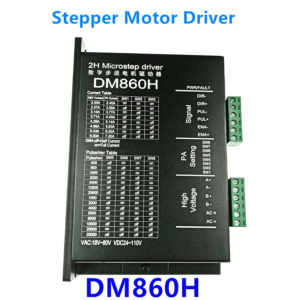 

Nema23 Nema34 DM860 DM860H Stepper Motor Driver Controller Brushless DC Stepper Motor Shell for 57 86 Stepper Motor Microstep