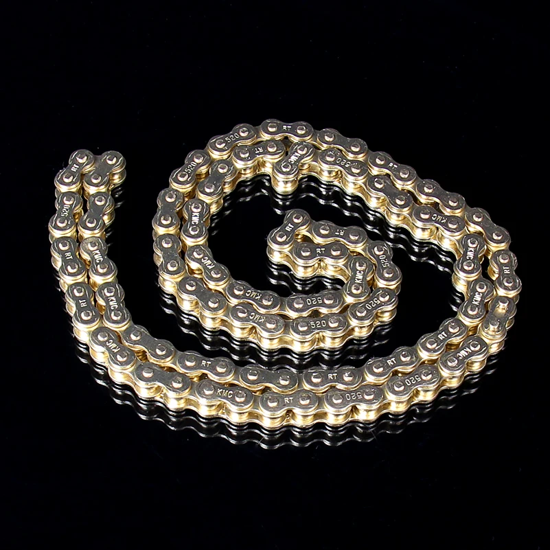 Motorcycle 520 KMC Gold Chains 110 Links Chain For ATV Quad MX Enduro Motard Racing