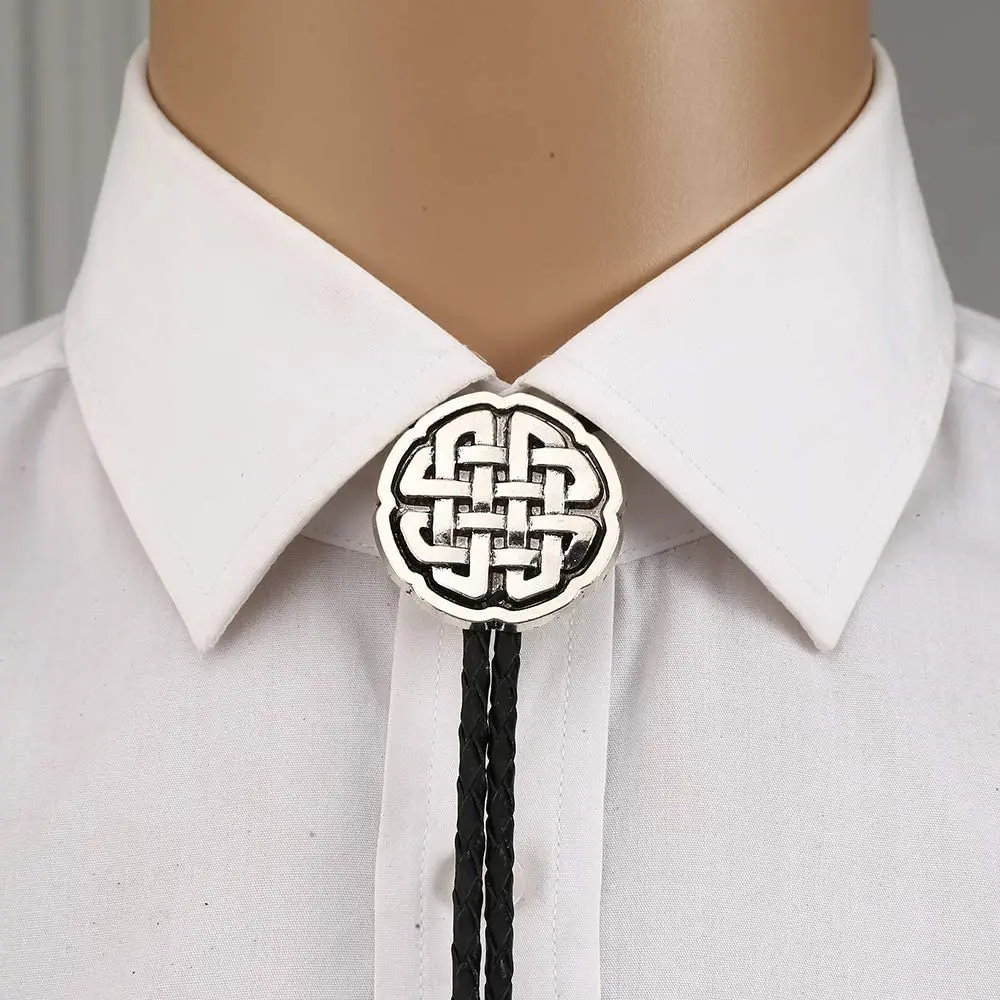 Western fashion bolo tie animal pattern natural stone zinc alloy leather collar support factory direct sale