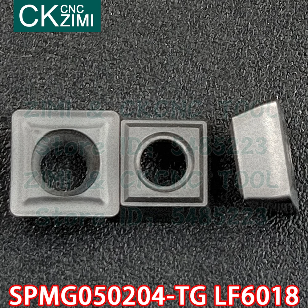 Insertos de carburo SPMG050204-TG LF6018 SPMG 050204 TG LF6018, insertos de torneado indexables en U, herramientas de torno CNC para acero inoxidable