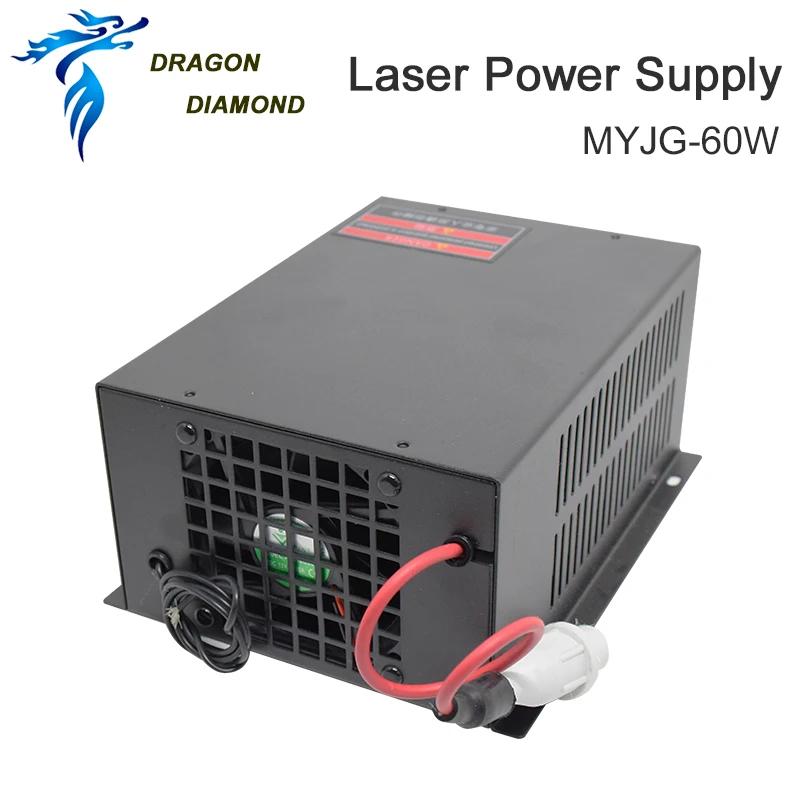 MYJG Series 60W Co2 Laser Power Supply 110V/220V For Co2 Laser Engraving and Cutting Machine