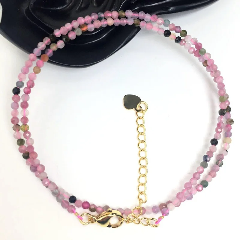 Schneidbare Glitzerperlen Edelsteine für Herren- und Damen-Halsketten, Armbänder, Kristallquarz, Achat, Choker-Schmuck, Partygeschenk, Mode, 2-3mm – Detail 25