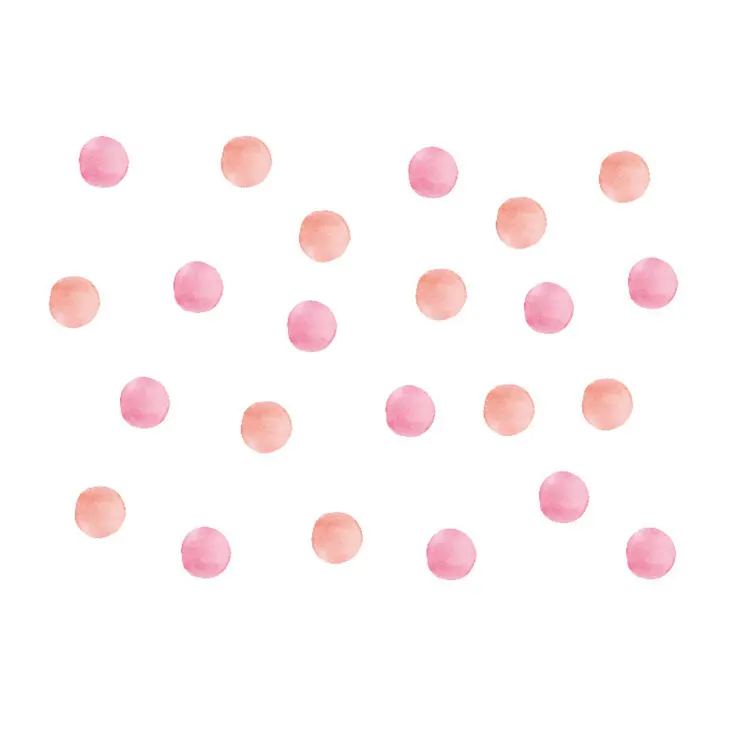 Niedliche rosa Punkte-Wandaufkleber zur Dekoration von Kinderzimmern, als Wandbild für das Schlafzimmer, zur Heimdekoration, abnehmbare Aufkleber, selbstklebende Tapete für Kinderzimmer. – Detail 7