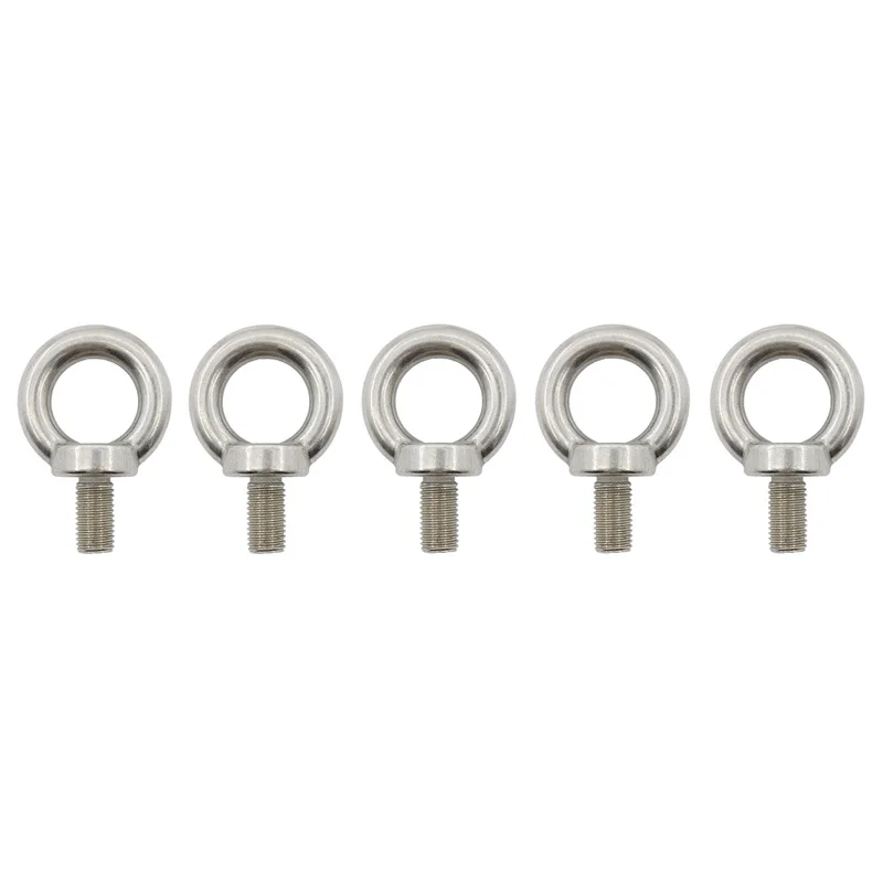 

M16(5/8'') Eyebolt, 304 Stainless Steel Lifting Eye Bolt, 5 PCS Heavy Duty Male Thread Lifting Ring Machinery Shoulder Eye Bolt