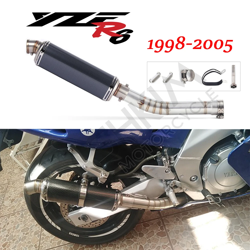 

YZF-R6Motorcycle exhaust pipe with DB killer For Yamaha YZF R6 (1998 -2005) motorcycle escape R6 R600 muffler Echappement