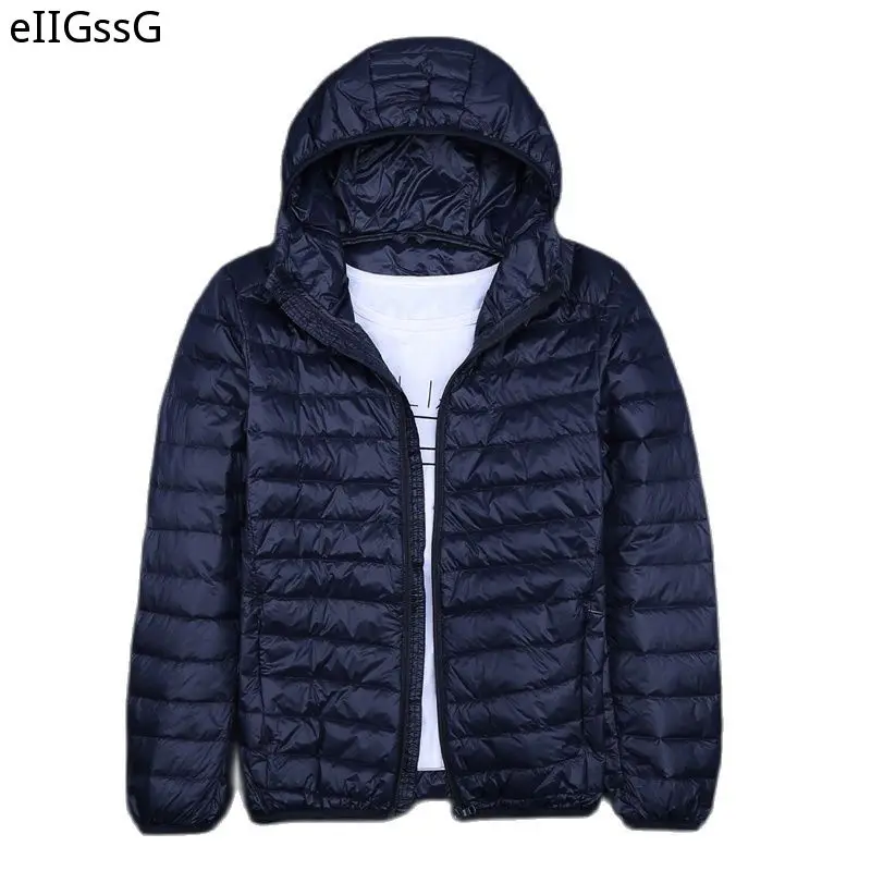 men down jacket Spring Autumn men down coat short down coat light down outerwear ORANGE BLUE GRAY BLACK M L XL 2XL 3XL 4XL 5XL