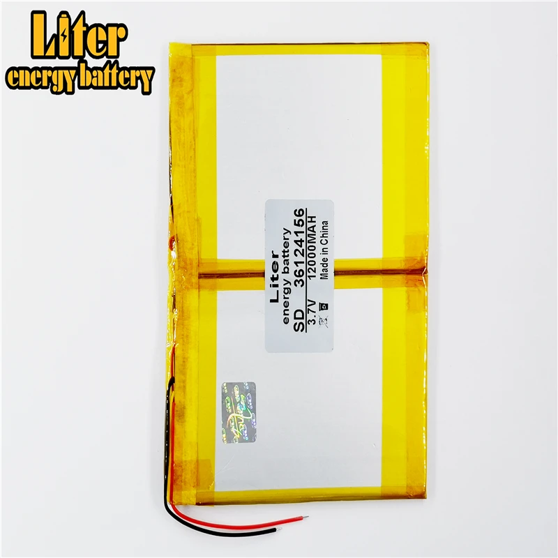 Tablet PC battery capacity 36124156 3.7V 12000mA Universal Li-ion battery for tablet pc 7 inch 8 inch 9inch 10inch 11 inch