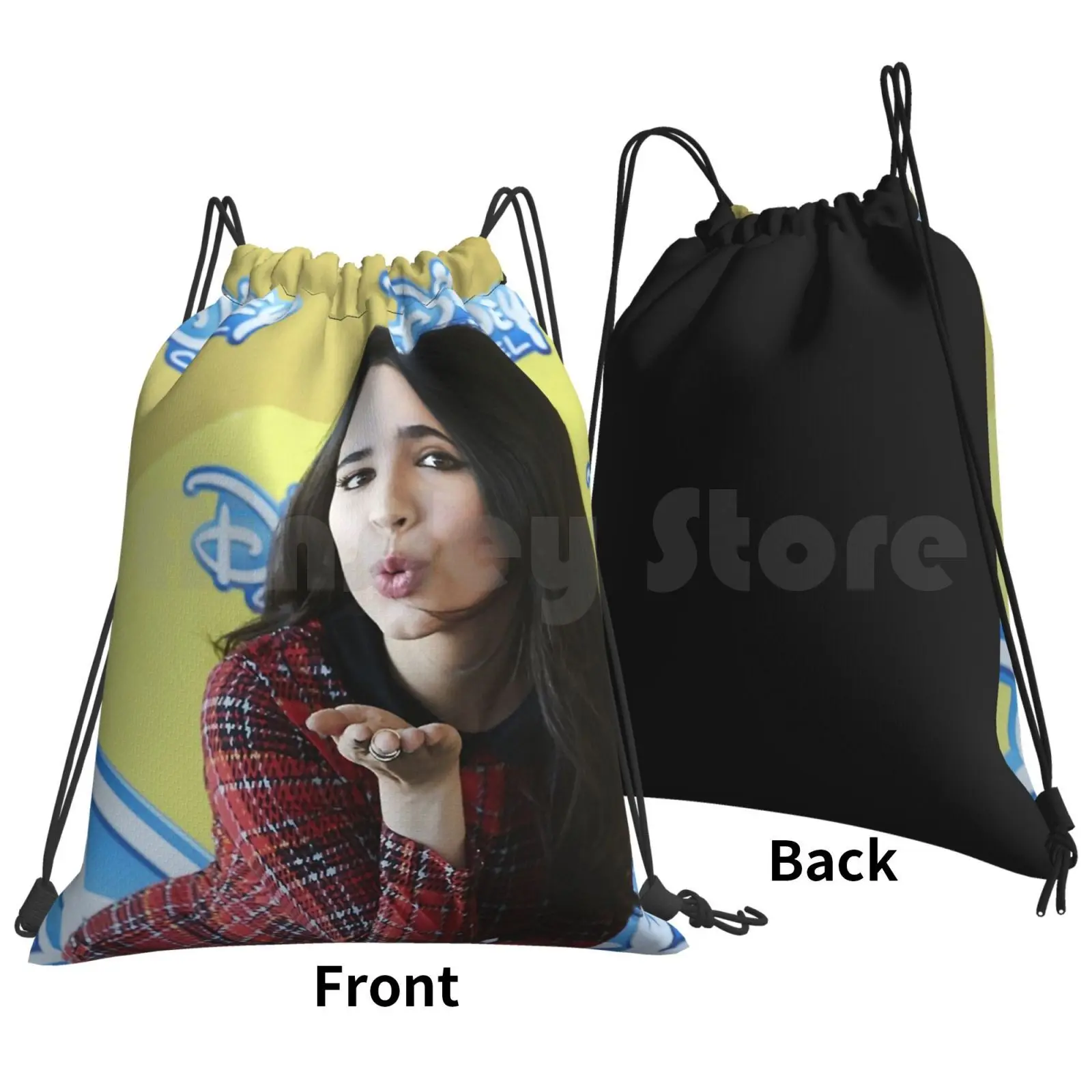 Sofia Carson At Descendants Backpack Drawstring Bag Riding Climbing Gym Bag Sofia Carson Descendants Jitu Graphic Pattern