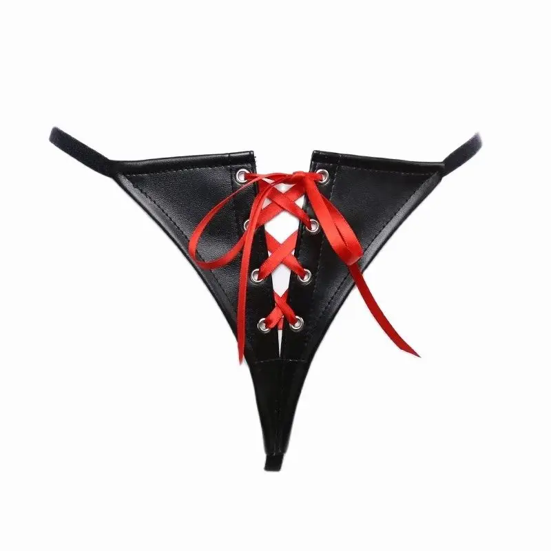 Women Sexy Soft Leather Shorts For Sex Erotic Hot Porn Low Rise Brief Sexy Bottom Underwear Latex Mini Pants Thong Panties Sexi