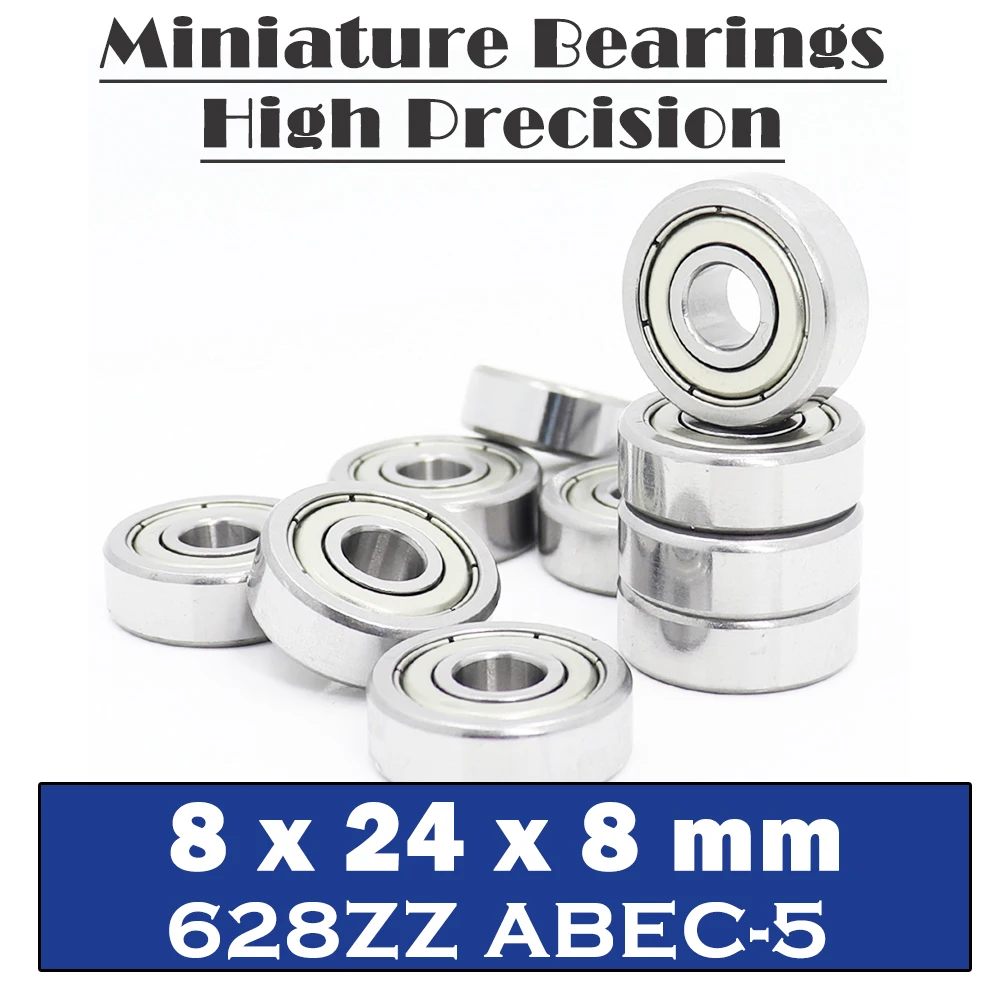 628ZZ Bearing ABEC-5 ( 10 PCS ) 8*24*8 mm Miniature 628Z Ball Bearings 628 ZZ EMQ Z3V3 Quality