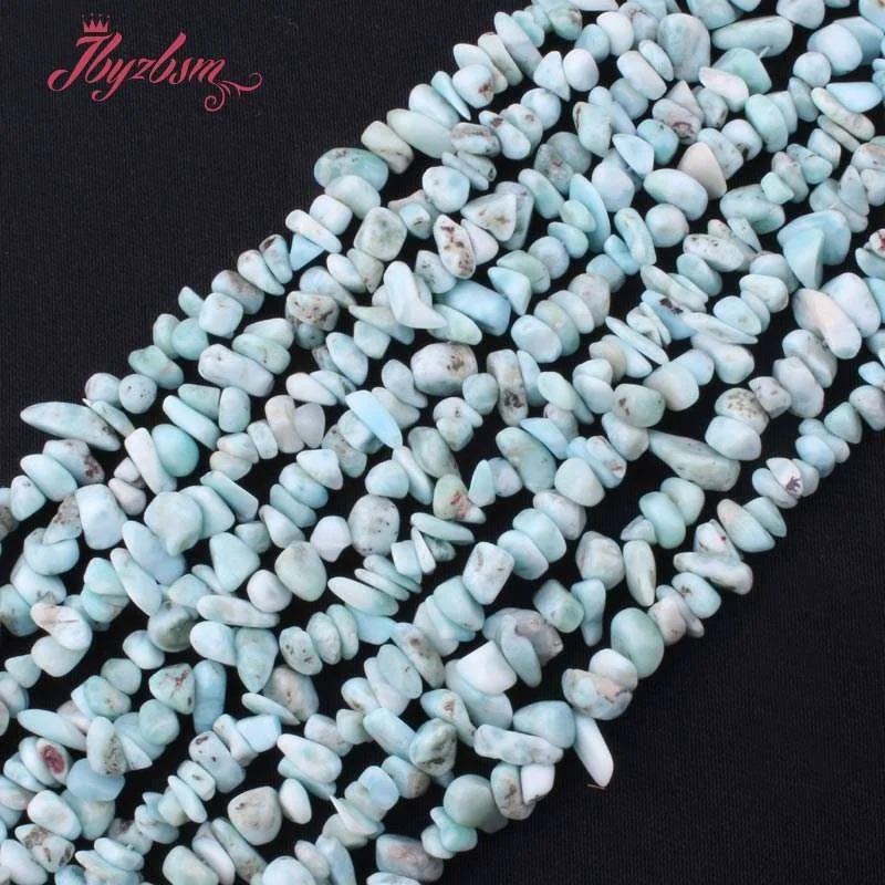 3x6-5x9mm Irregular Blue Larimar Chips Beads Natural Stone Beads For DIY Necklace Bracelets Jewelry Making 15\