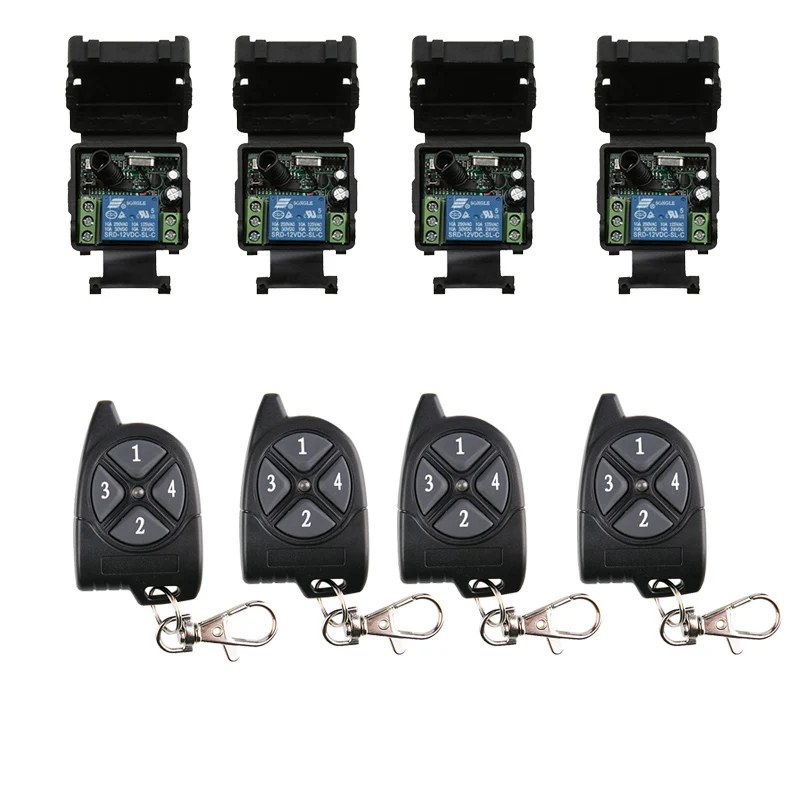 

Универсальный беспроводной пульт дистанционного управления 433 МГц, 12 В постоянного тока, 24 В, 1 канал, релейный приемник, коридор, домашний светодиодный светильник, переключатель лампы