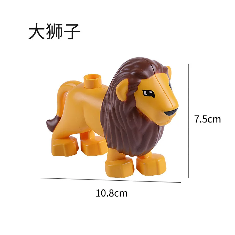 Animals Big Building Blocks Model Figure Accessories Compatible Zoo Dinosaur Dolphi Duck Hippo Education Toy Gift for Kids