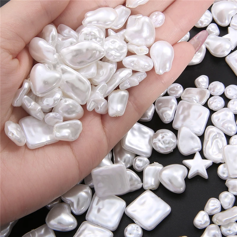 Irregular ABS Imitation Pearls Beads Acrylic Loose Beads for Jewelry Making DIY Necklace Earrings Hairclip Bracelet Necklace