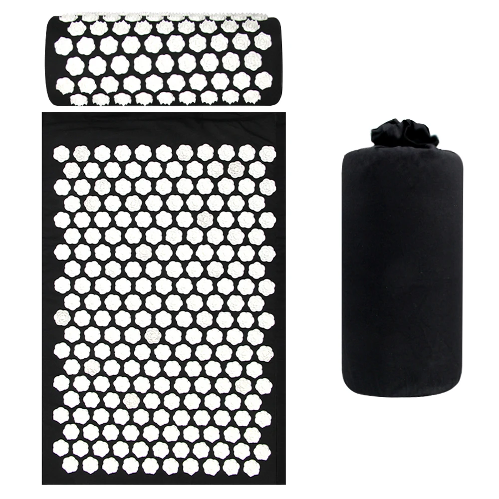 Acupressure Mat Acupuncture Massage Mat Pillow Set, Yoga Mat Relieves Stress Back Neck, Sciatic Pain, Tension Release