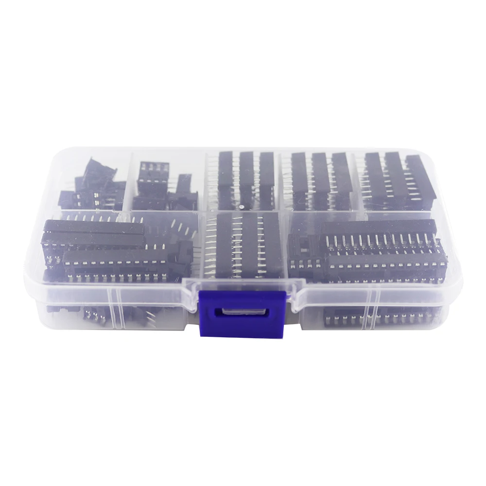 66Pcs/Lot DIP IC Sockets Adaptor Solder Type Socket Kit 6,8,14,16,18,20,24,28 Pin for arduino PCB Diy Kit