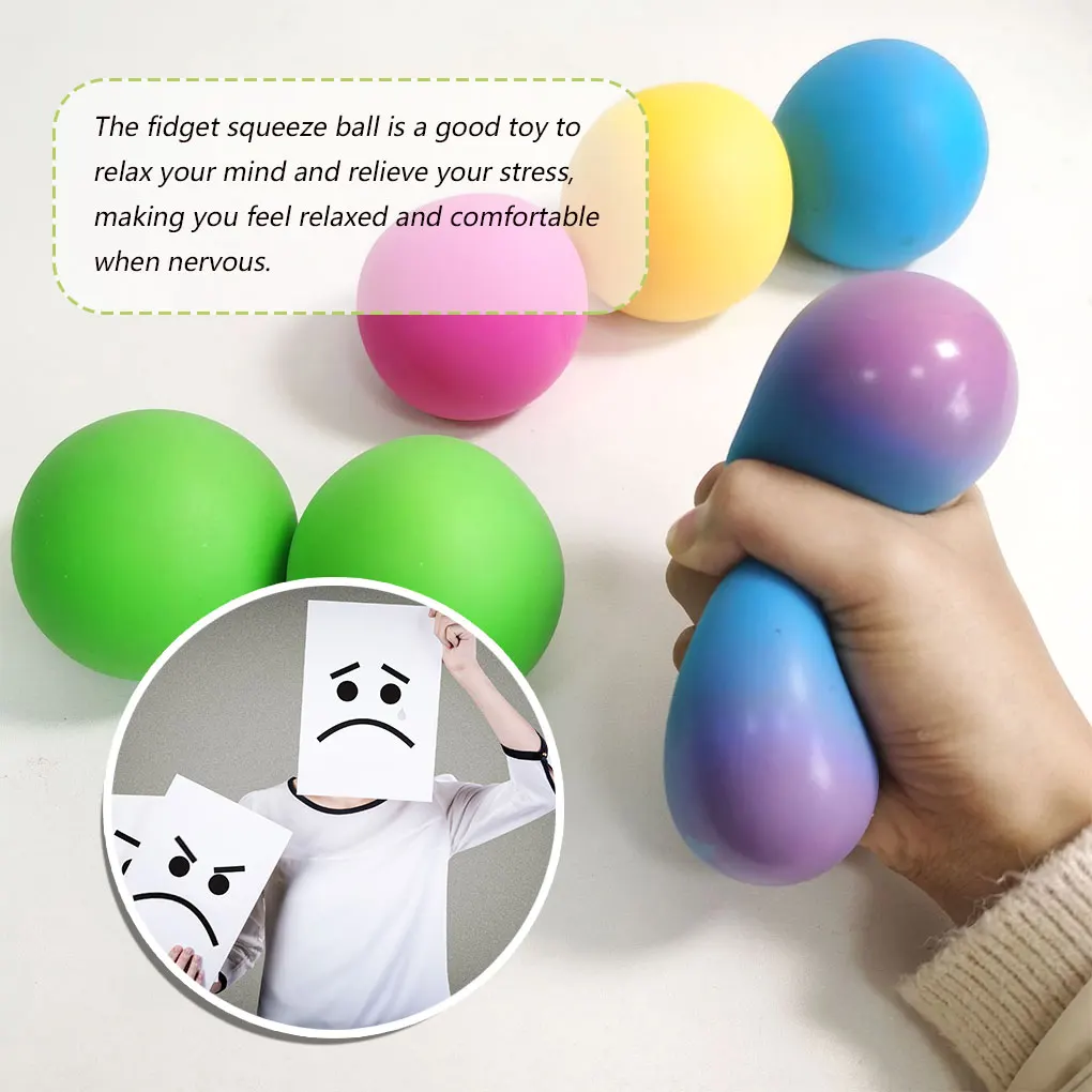 EVA High Elasticity Squeeze Stress Balls For Stress Relief And Decompression Vibrant Colors Portable