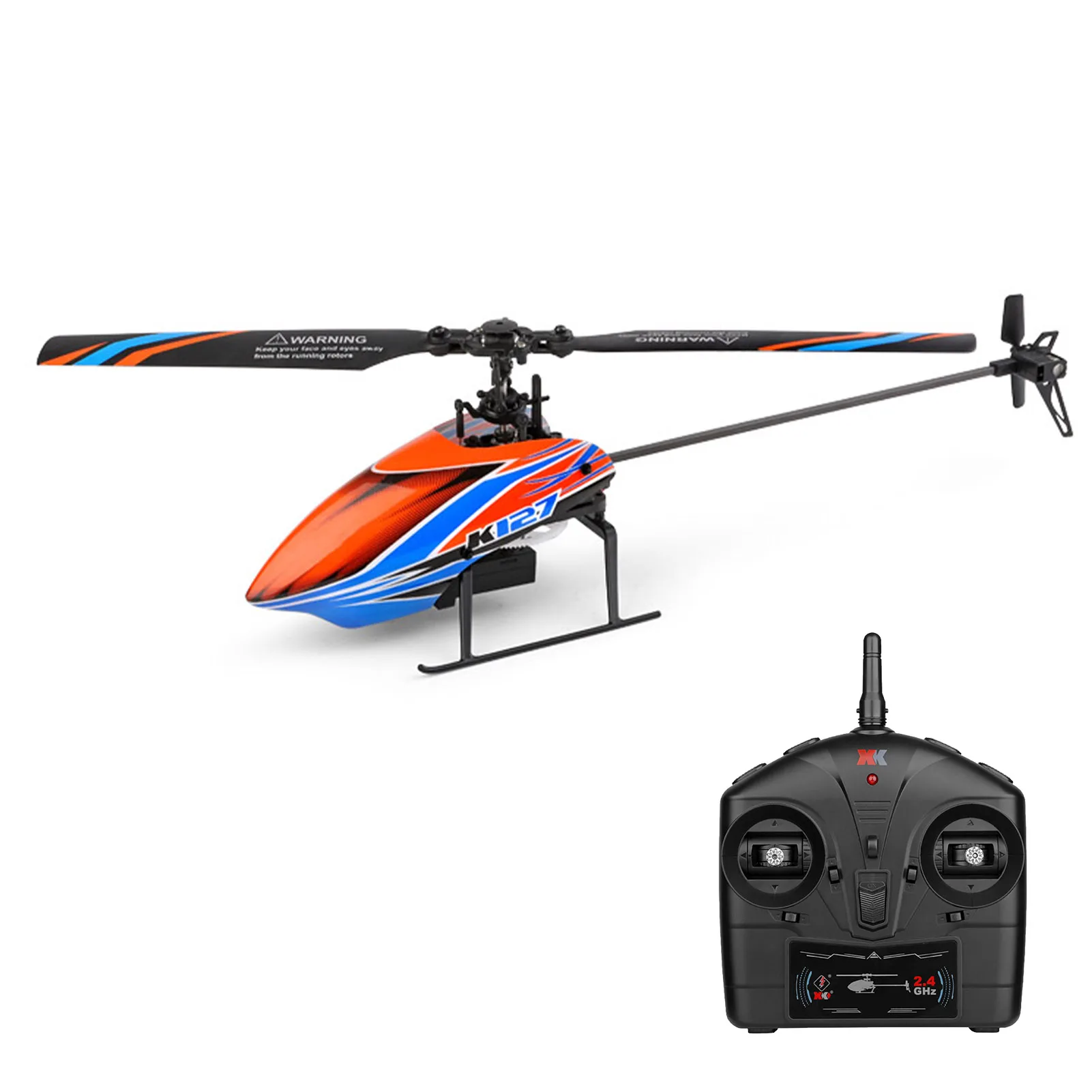 WLtoys XKS K127 4CH RC Helicopter 6-axis Gyro Single Blade RC Aircraft Remote Control Helicopter RC Plane RTF for Beginners