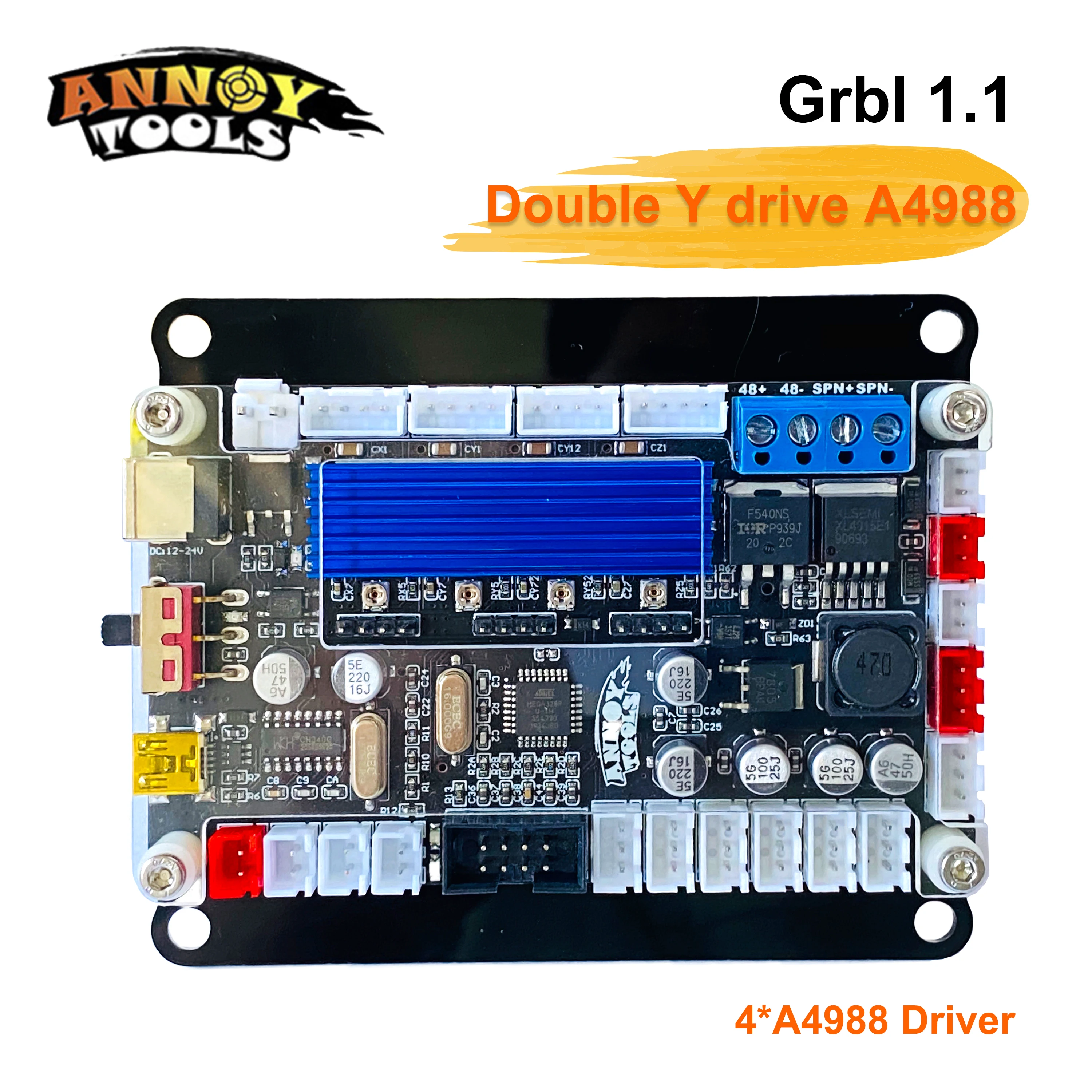 GRBL1.1 USB 3 axis controller support Offline , 3 Axis Nema 17 42stepper motor driver A4988 for Laser Engraver and CNC router