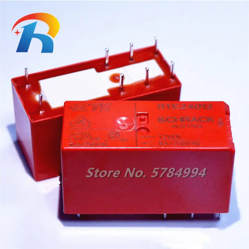 

Free Shipping 10Pcs/lot 100% New Original TE TYCO SCHRACK RTE24012 RT424012 12VDC Power Relay 8A/250VAC 8Pin