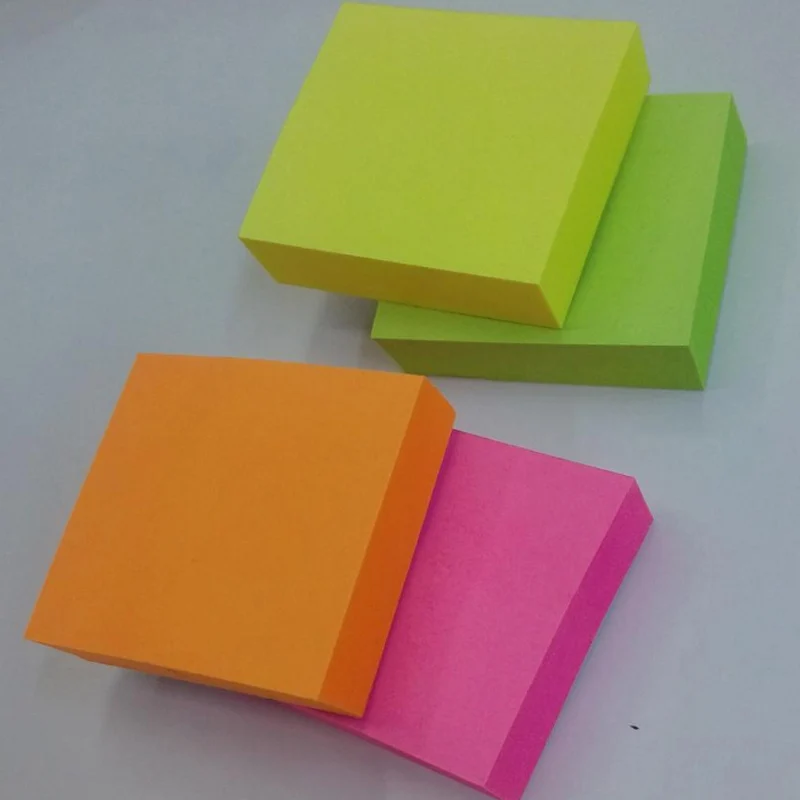 Juego de pegatinas fluorescentes universales, adhesivos creativos y convenientes de 4 colores, papelería, regalo para niños, suministros de oficina