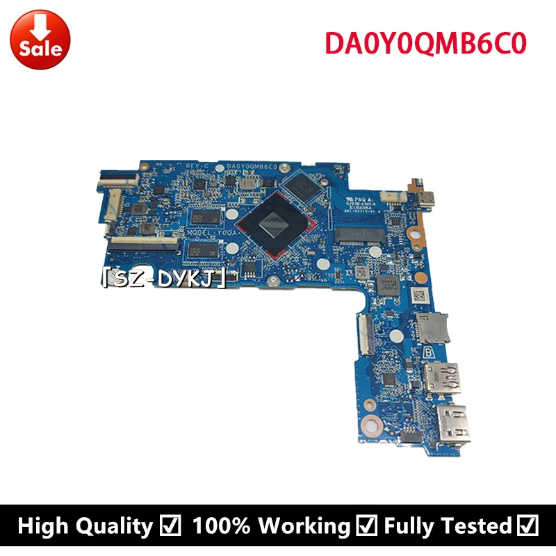 

For HP Stream 11-ak Laptop Motherboard with N4000 2GB 32GeMMC DA0Y0QMB6C0 L44435-601 L45828-601 Mainboard