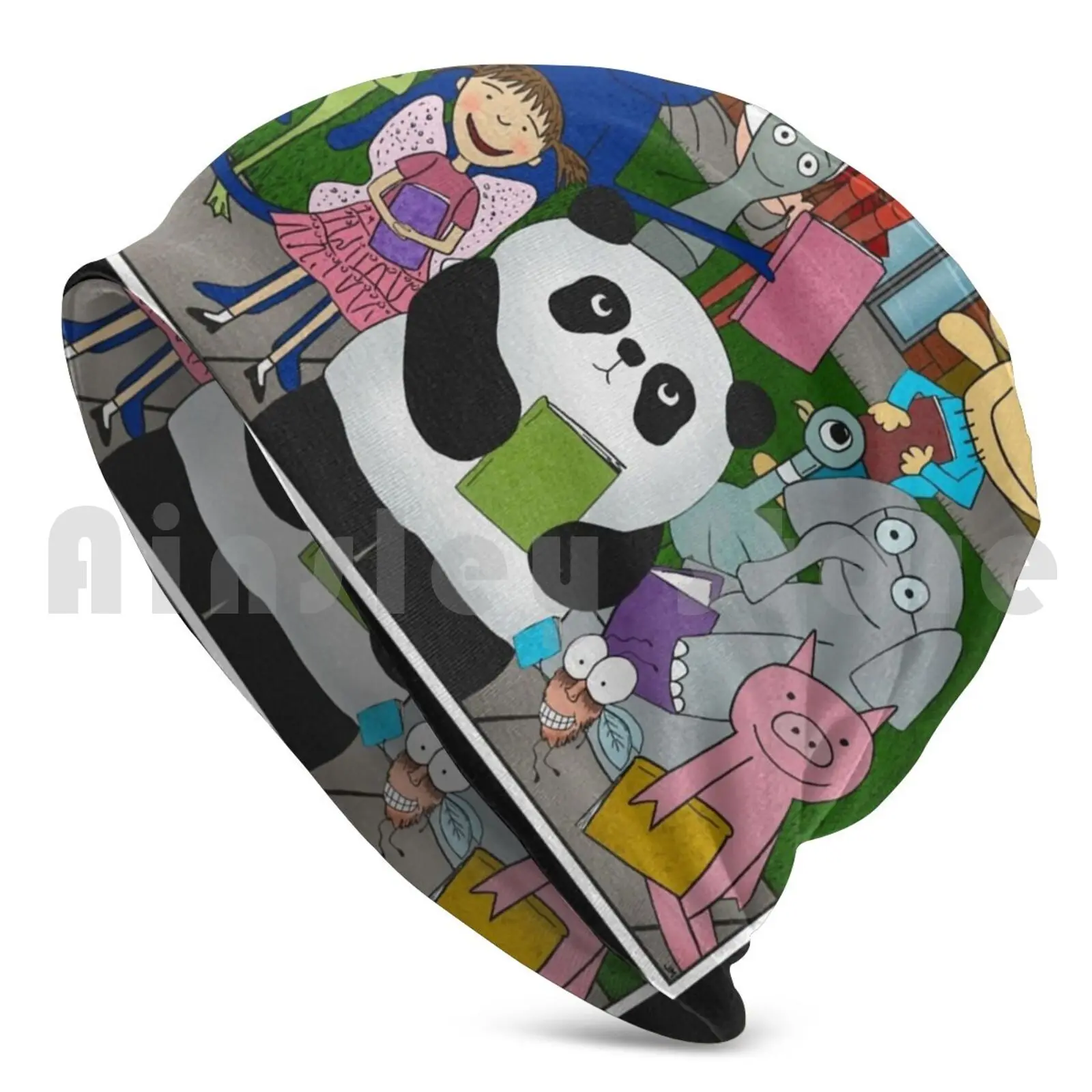 Storybook Friends Beanies Pullover Cap Comfortable Mr Panda Mr Lemur Chopsticks Spoon Pete The Cat Splat The Cat