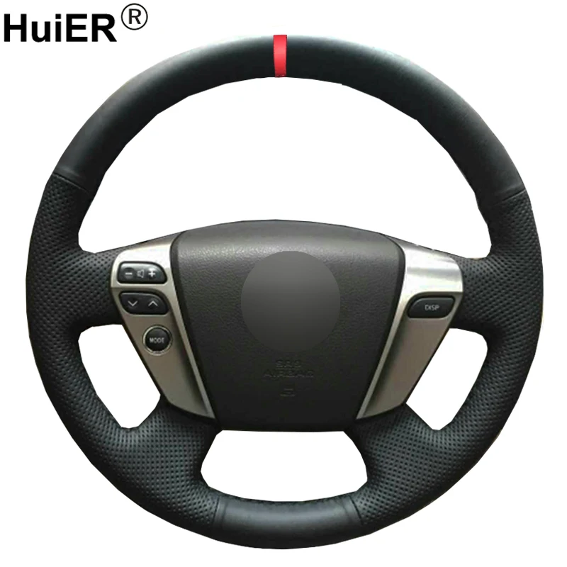 Hand Sewing Car Steering Wheel Cover Volant For Toyota Crown S200 2008–2011 2012 For Toyota Alphard 2nd Gen AH20 2008–2014 2015